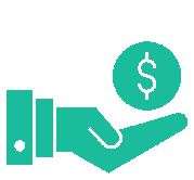 image of a hand holding a coin, indicating that the user does not have to spend money to the app