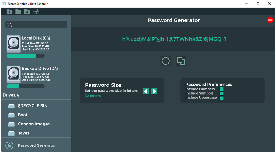 image of the password manager's UI to give an idea of how it looks